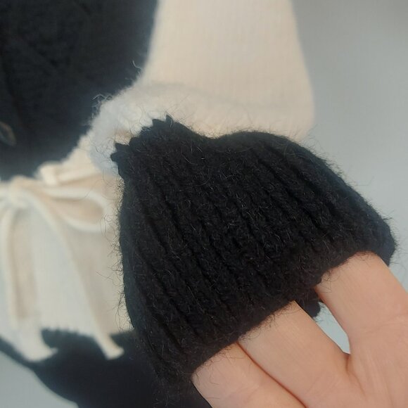 Zara Black and White Button Front Cardigan - Size S - Picture 9 of 11